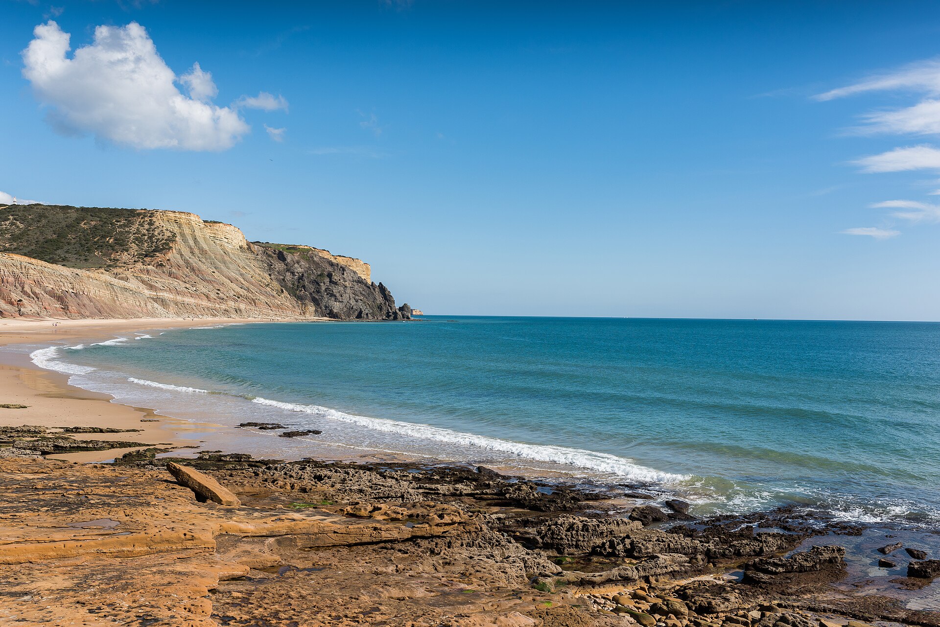 Arribas e mar junto à Praia da Luz