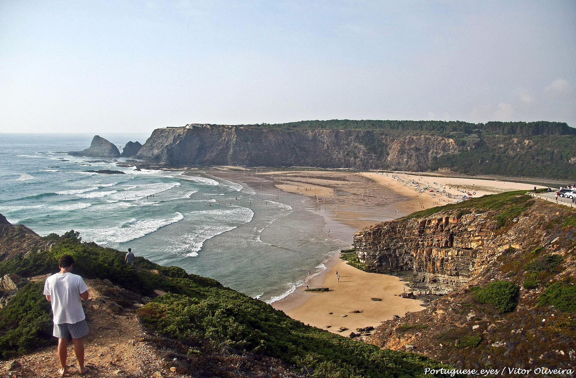 Arribas e mar junto à Praia de Odeceixe, no limite entre o Algarve e o Alentejo