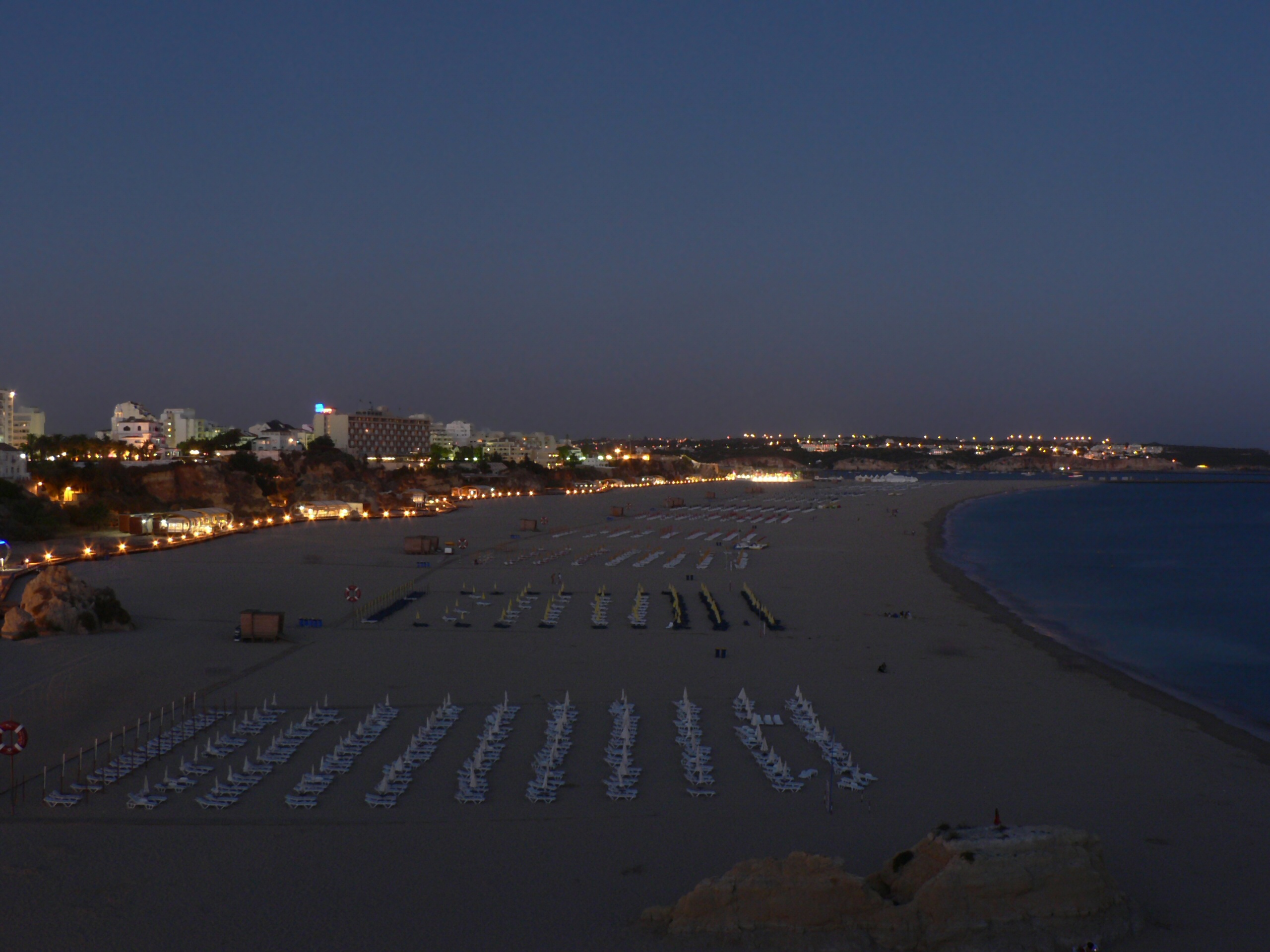 A Praia da Rocha, em Portimão